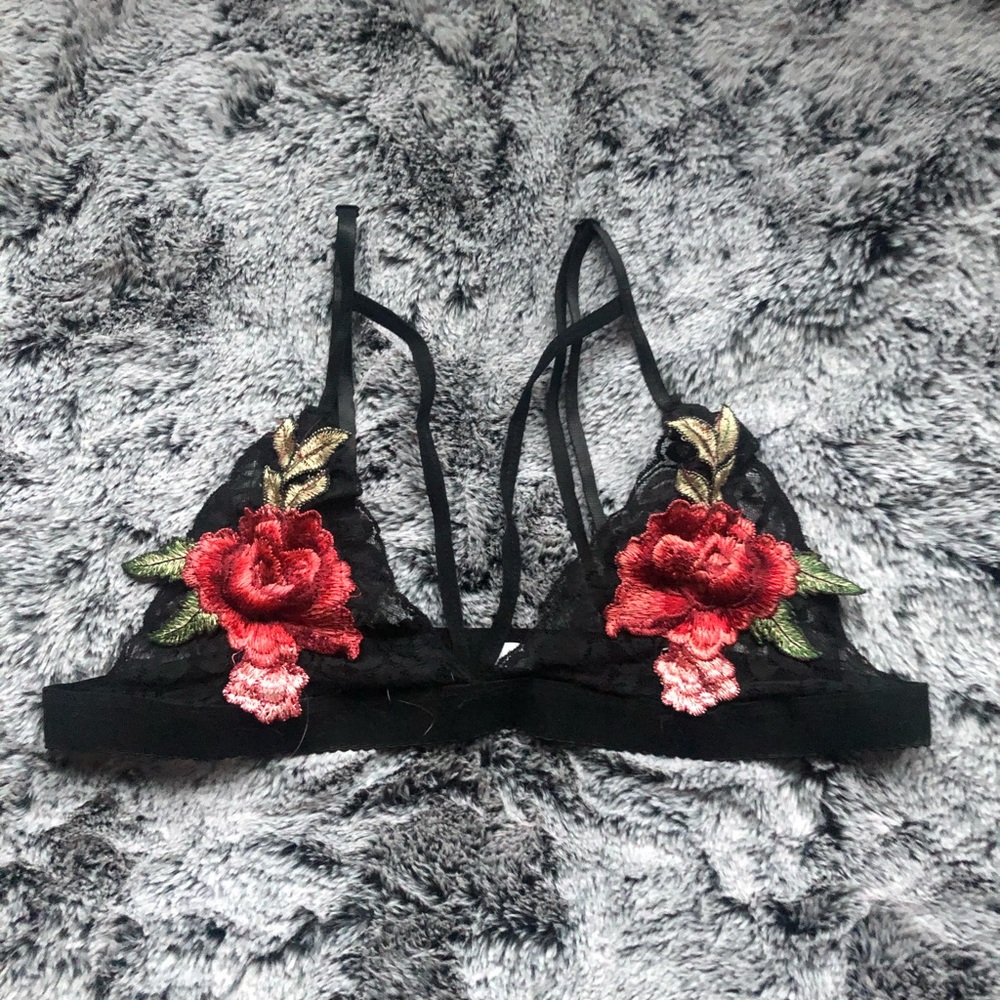 Floral lace bralette